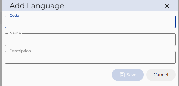 Languages Management Interface Overview
